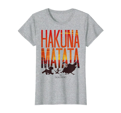 Lion King Hakuna Matata Sunset Fill Trio Logo T-Shirt
