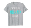 Mermaid Shirt Funny Easy Halloween Shirt Funny Mermaid Halloween Parents or Couples Costume T-Shirt - Heather Grey