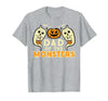 Mens Halloween Shirts For Dad Daddy Papa Men Halloween Dad of Monsters Funny Family Costume Papa Daddy T-Shirt - Heather Grey
