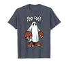 Spooky Bigfoot Sasquatch Ghost Halloween Humor Fun Boo Foot Bigfoot Ghost Sasquatch Halloween Funny Humor T-Shirt - Heather