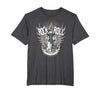 Rock and Roll Music Vintage Retro Gifts Vintage 80s Rock & Roll Music Electric Guitar Skeleton Wings T-Shirt - Dark Heather