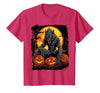 FrightNightFits Werewolf Orange Halloween T-Shirt - Red Heather