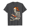 Halloween Skeleton Shirts for Gamers Men Boys Kids Halloween Skeleton Gamer Video Gaming Boys Men Kids Funny T-Shirt - Dark