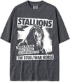BABATEES U.S.A. MAX-Heavyweight Punk Rock Animals Shaka Wear Oversized 7.5oz Cotton Tshirt - Stallions