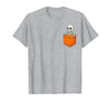 Halloween Spooky Funny Design Skeleton in Pocket Halloween Spooky Funny Skull Costume T-Shirt - Heather Grey