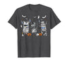 Cute Ghost Halloween Nurse Spooky Season Halloween ICU Nurse Propofol Mummy NICU PICU Nurse Tech T-Shirt - Dark Heather Grey
