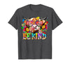Be Kind Highland Cow Autism Awareness Sped Teacher Be Kind Highland Cow Autism Awareness Inspirational Teacher T-Shirt -