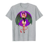 Classic Vintage Pin-Up Sexy Girl by YUX Sexy Succubus Monster Halloween Hand Heart Pin-Up Girl Devil T-Shirt - Heather Grey