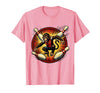Mademark Pin Monkey Dodging Flying Pins Bowling Graphic T-Shirt - Men - Pink