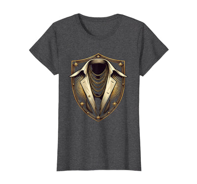 Mademark Disco Era Open Collar Gold Chain Graphic Tee T-Shirt