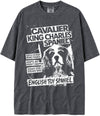 BABATEES U.S.A. MAX-Heavyweight Punk Rock Animals Shaka Wear Oversized 7.5oz Cotton Tshirt - Cavalier King Charles Spaniel