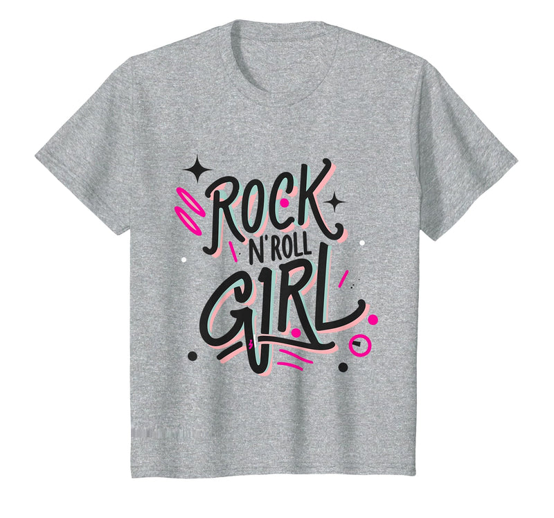 Rock N Roll Girl Halloween Costumes Halloween Rock N Roll Girl Retro Costume Graffiti T-Shirt - Heather Grey
