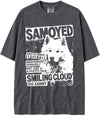 BABATEES U.S.A. MAX-Heavyweight Punk Rock Animals Shaka Wear Oversized 7.5oz Cotton Tshirt - Samoyed