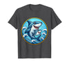 Mademark Dad and Son Matching Big Little Shark Ocean Design T-Shirt - Dark Heather Grey