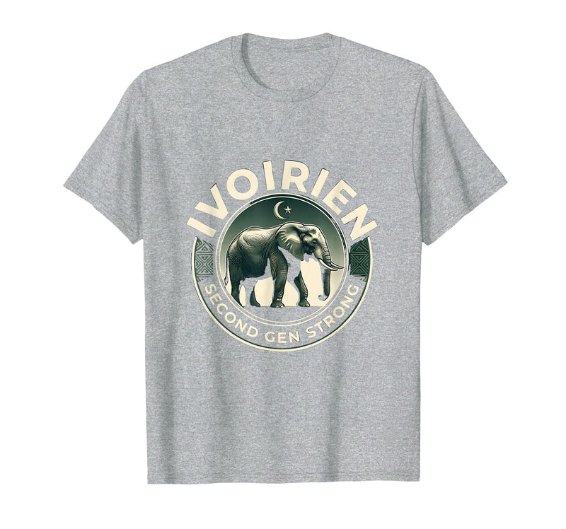 Mademark Ivoirien, Second Gen Strong Elephant Heritage Design T-Shirt - Men - Heather Grey