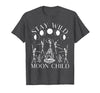 Funny Stay Wild Moon Child Tee Shirt Stay Wild Moon Child Funny Skeleton Dancing Halloween T-Shirt - Dark Heather Grey