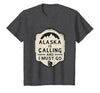 Alaska is Calling and I Must Go Mountains Bear T-Shirt - Dark Heather Grey