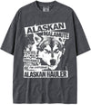 BABATEES U.S.A. MAX-Heavyweight Punk Rock Animals Shaka Wear Oversized 7.5oz Cotton Tshirt - Alaskan Malamute