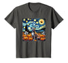 Pitbull Starry Night Tees Starry Night Pitbull Halloween T-Shirt - Asphalt Grey