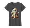 Block Building Halloween Ghost Brick or Treat Boys Halloween Master Builder Ghost Kids Building Blocks Bricks T-Shirt - Dark
