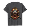 Mademark Shark in Vintage Deep-Sea Diving Helmet T-Shirt - Dark Heather Grey