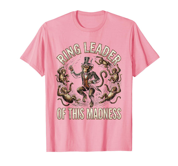 Mademark Ring Leader Of This Madness Circus Monkey Design T-Shirt - Men - Pink