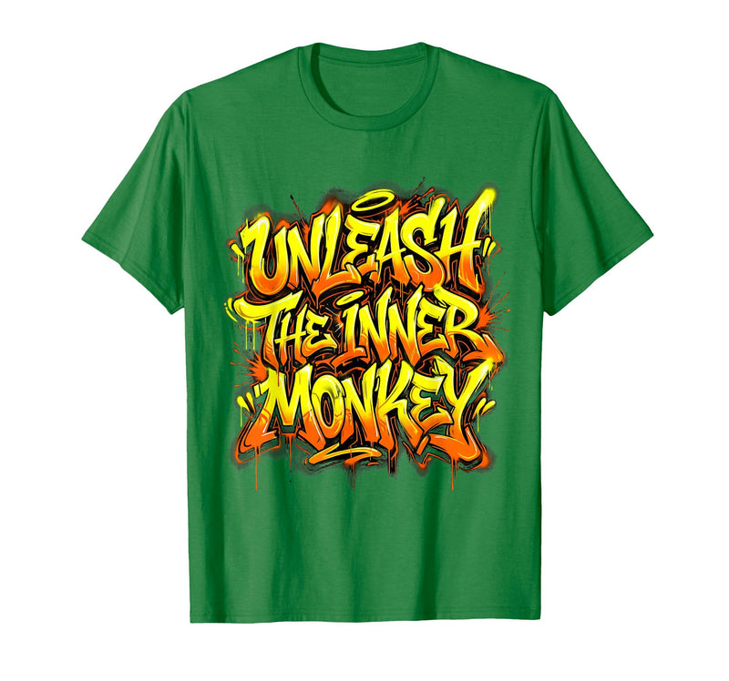 Mademark Unleash the Inner Monkey Fun Primate Design T-Shirt - Men - Kelly Green