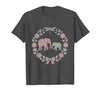 Mademark Elephant Mother and Calf Trunk Touch Mama Gift T-Shirt - Men - Dark Heather Grey