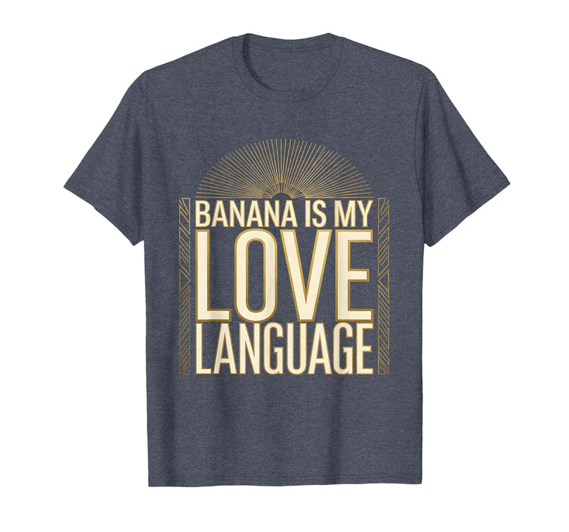 Mademark Banana Is My Love Language Monkey Design T-Shirt - Men - Heather Blue