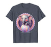 Mademark 1st Grade Pink Elephant Circus Ball Design T-Shirt - Men - Heather Blue