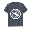 Mademark Tiger Shark and Jellyfish Bloom Ocean Art T-Shirt - Heather Blue