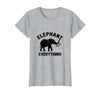 Mademark Elephant Everything Minimalist Animal Lover Design T-Shirt - Women - Heather Grey