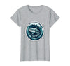 Mademark Shark In The Barrel Wave Graphic T-Shirt - Heather Grey