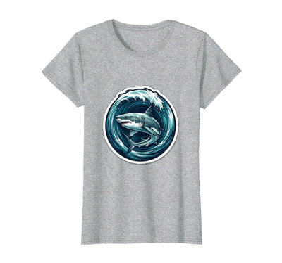Shark In The Barrel Wave Graphic T-Shirt