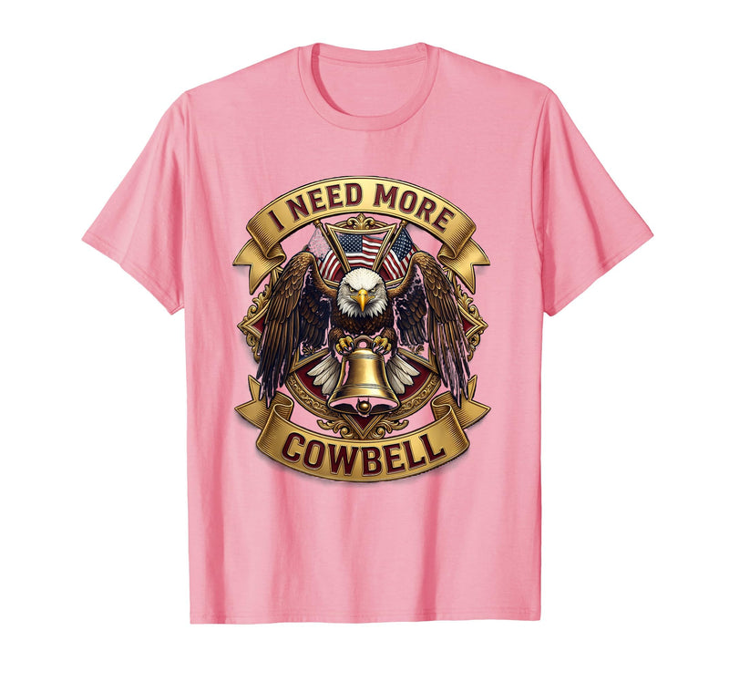 Mademark I Need More Cowbell Funny Music Design T-Shirt - Pink