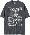 BABATEES U.S.A. MAX-Heavyweight Punk Rock Animals Shaka Wear Oversized 7.5oz Cotton Tshirt - Dachshund