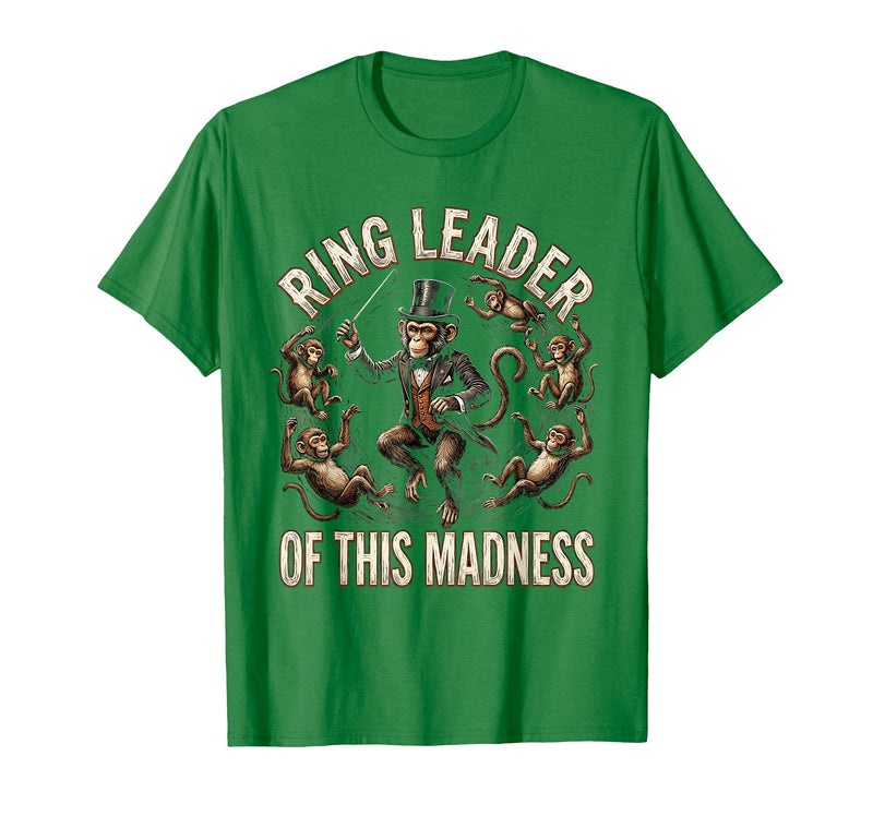 Mademark Ring Leader Of This Madness Circus Monkey Design T-Shirt - Men - Kelly Green