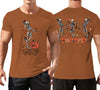 Ithalt Mens Halloween Shirt Halloweentown T Shirt Pumpkin Short Sleeve Top - Brown4