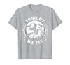 Halloween Witches Spooky Night Graveyard Tonight We Fly Halloween Witch Broomstick Moon T-Shirt - Heather Grey