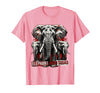 Mademark Elephant Mom Squad Cute Wildlife Design T-Shirt - Men - Pink