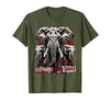 Mademark Elephant Mom Squad Cute Wildlife Design T-Shirt - Men - Olive Green