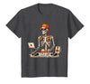 Funny Skeleton DJ Halloween Men Outfit Skeleton DJ Halloween Costume Turntable Music Funny Men Boys T-Shirt - Dark Heather