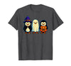 Nerrrdy Penguin Witch Ghost Pumpkin Men Women Kids Funny Halloween T-Shirt - Dark Heather Grey