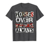 Mademark Horses Over Highways Always Equestrian Design T-Shirt - Dark Heather Grey
