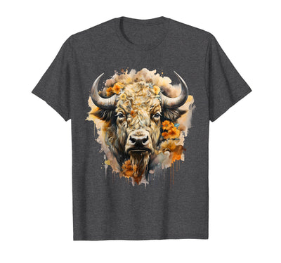 Safari Animal Art Buffalo Portrait Bison Wildlife Savanna T-Shirt