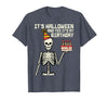 Halloween Shirts For Women Men Kids Boys Girls Its Halloween Yes My Birthday Skeleton Costume Men Women Kid T-Shirt -