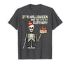 Halloween Shirts For Women Men Kids Boys Girls Its Halloween Yes My Birthday Skeleton Costume Men Women Kid T-Shirt - Dark