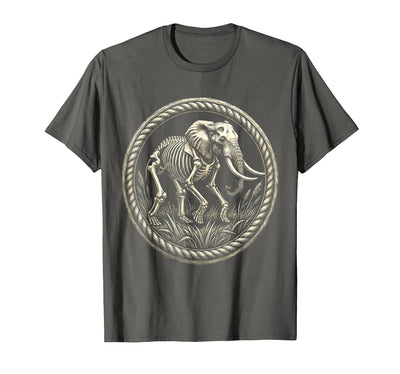 Mademark Elephant Skeleton Mid-Stride Through Tall Grass T-Shirt - Men