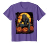 FrightNightFits Werewolf Orange Halloween T-Shirt - Purple Heather