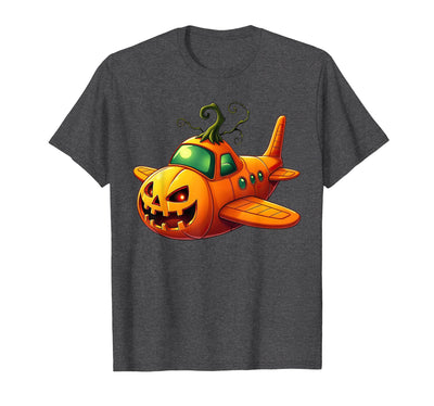 Funny Halloween Airplane Costume for Kid Boy Funny Airplane Pumpkin Pilot Lovers Halloween Mens Boys Kids T-Shirt